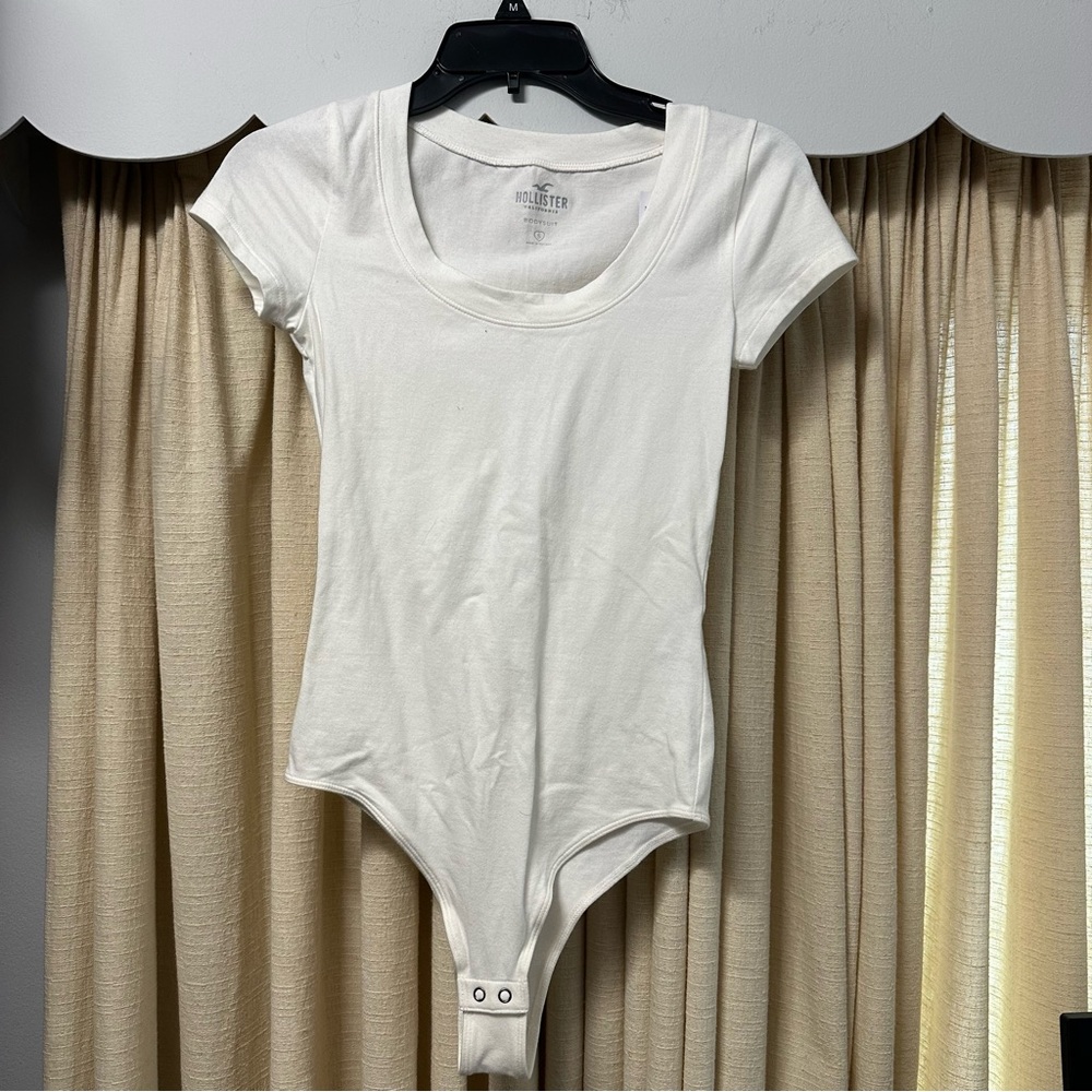 Scoop Neck White Bodysuit